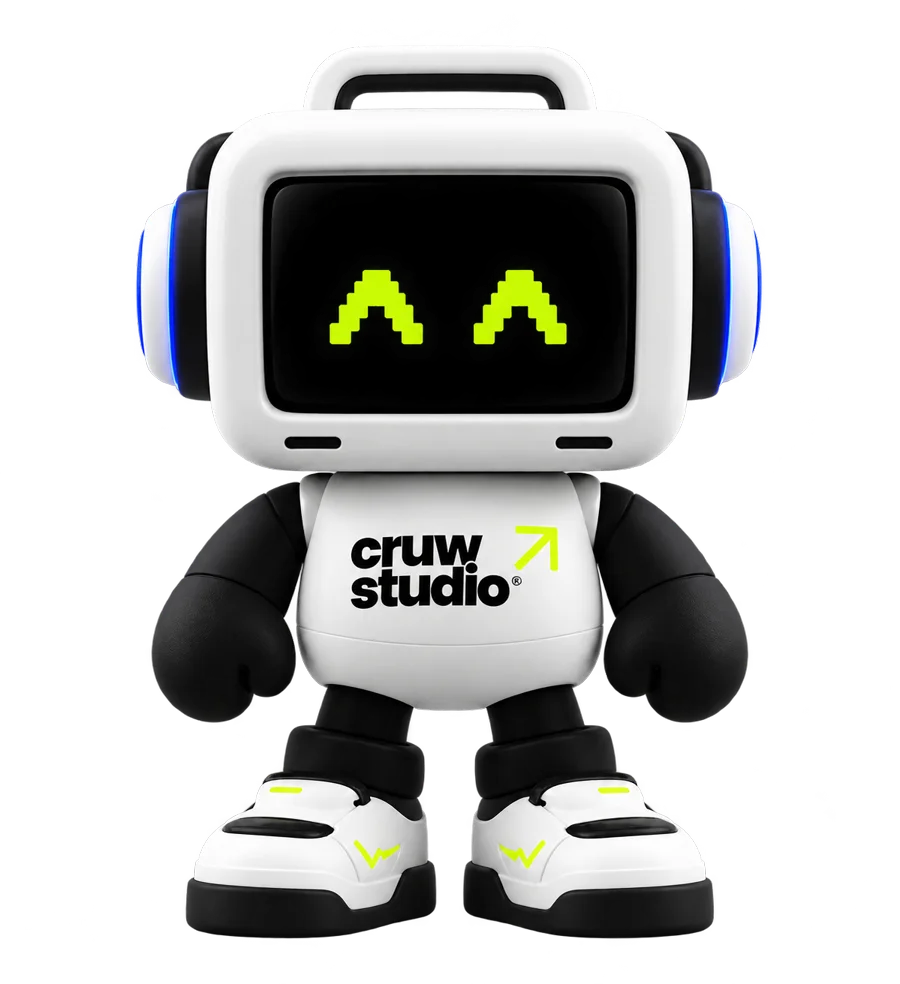 Mascota robot de Cruw Studio